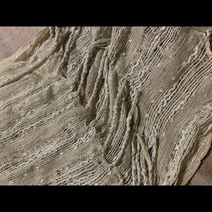 Beige and cream scarf